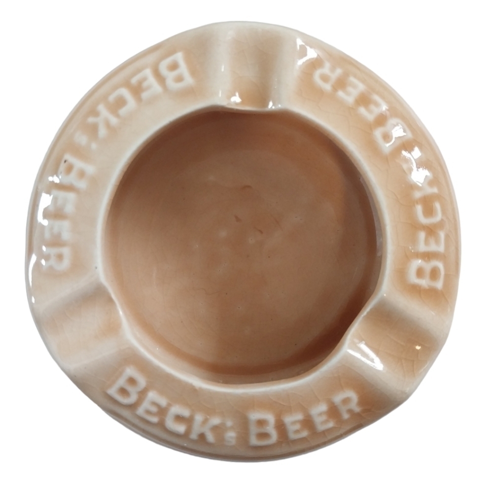 Beck Beer ashtray Glazed vintage